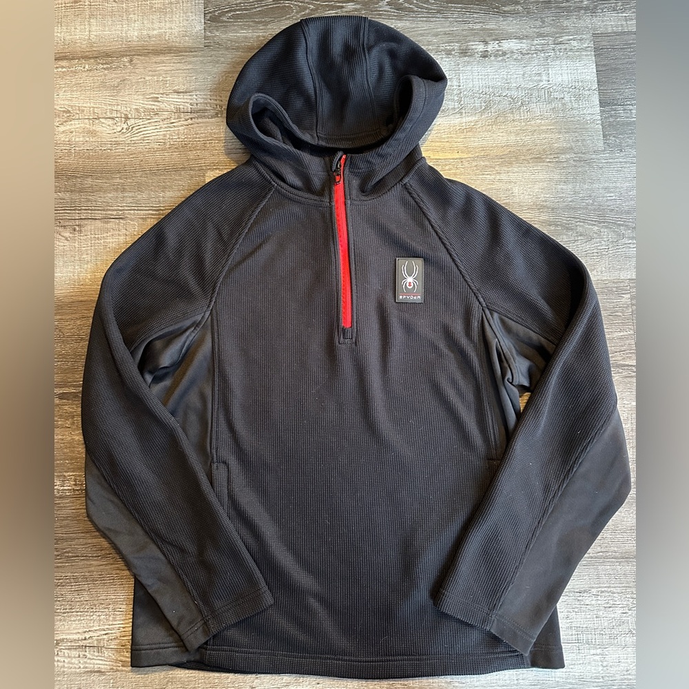 Spyder Men's Boundless Half Zip Pullover Hooded Sweater Size Large